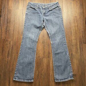 Coogi Womens Low Rise Bootcut Leg Medium Wash Denim Jeans Patch Pockets 9/10